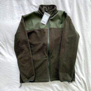 Rains - Green Fleece Zip Puller - Small/Medium